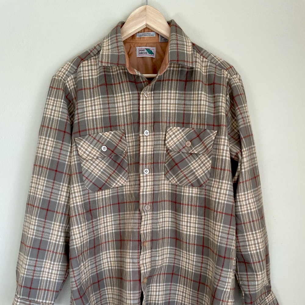 Vintage Pine Grove Men’s Flannel Shirt